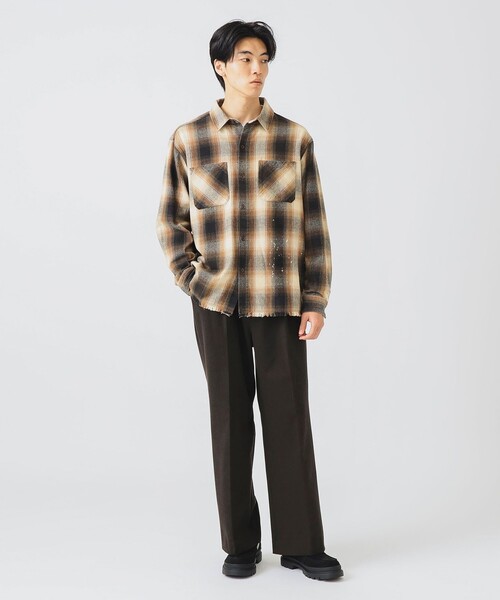 「BEAMS HEART」 スラックス SMALL ブラック メンズ_画像7