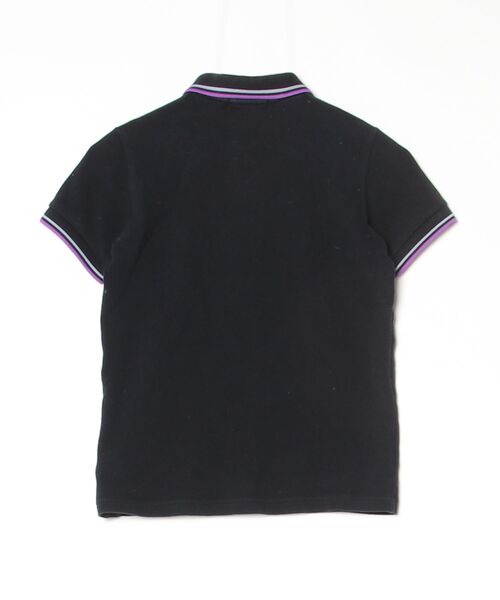 「FRED PERRY」 ワンポイント半袖ポロシャツ M ブラック レディース_画像2