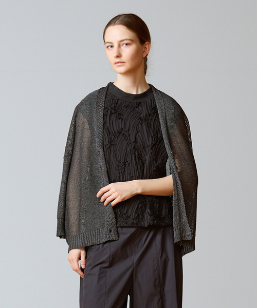 tシャツ 「LOURMARIN」テープチュール刺繍ノースリーブ レディース