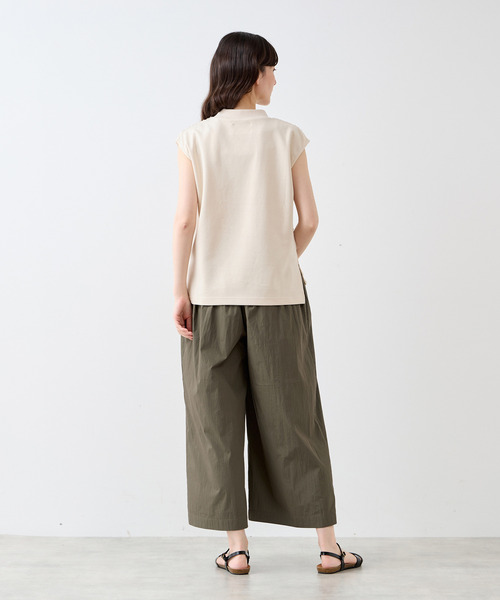tシャツ 「LOURMARIN」テープチュール刺繍ノースリーブ レディース