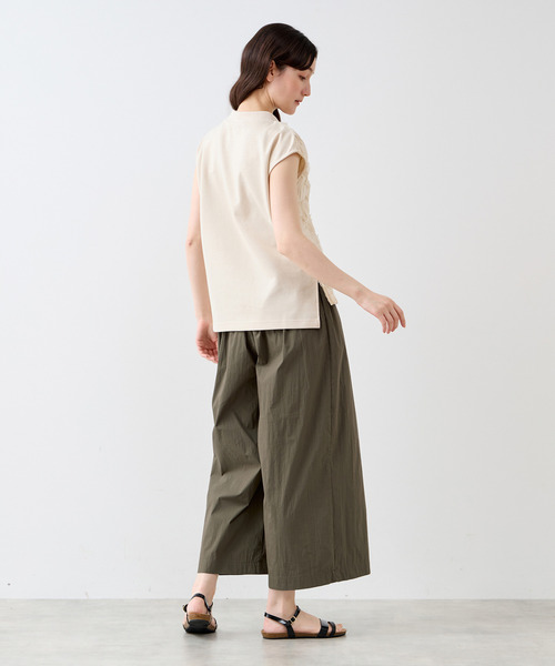 tシャツ 「LOURMARIN」テープチュール刺繍ノースリーブ レディース