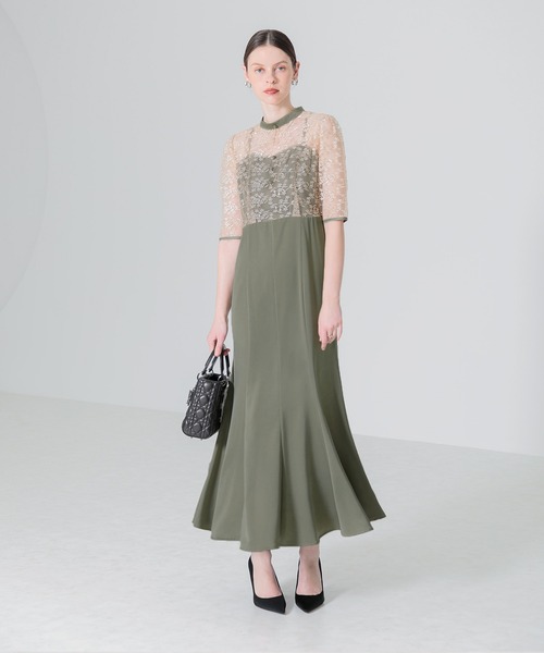 「Leja」 半袖ワンピース MEDIUM グリーン レディース_画像5