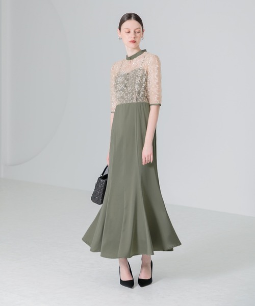 「Leja」 半袖ワンピース MEDIUM グリーン レディース_画像6