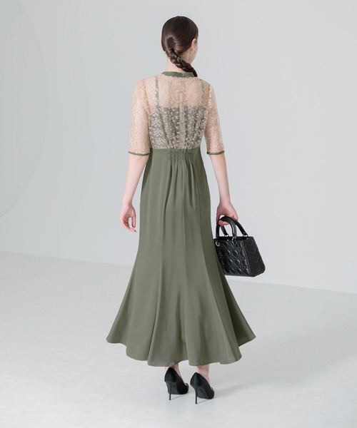 「Leja」 半袖ワンピース MEDIUM グリーン レディース_画像10