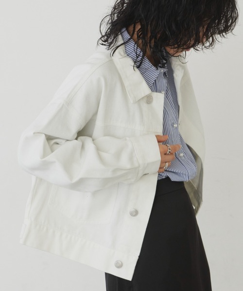 「Aunt Marie's」 デニムジャケット SMALL ネイビー レディース_画像8