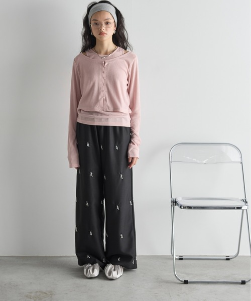 「THE YOn」 スラックス FREE サンドベージュ レディース_画像3