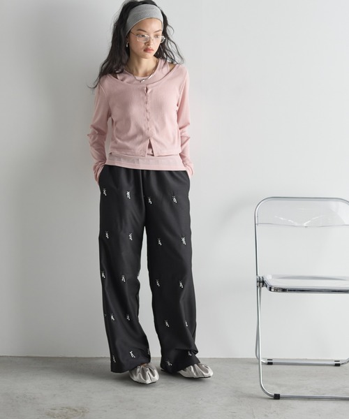 「THE YOn」 スラックス FREE サンドベージュ レディース_画像6