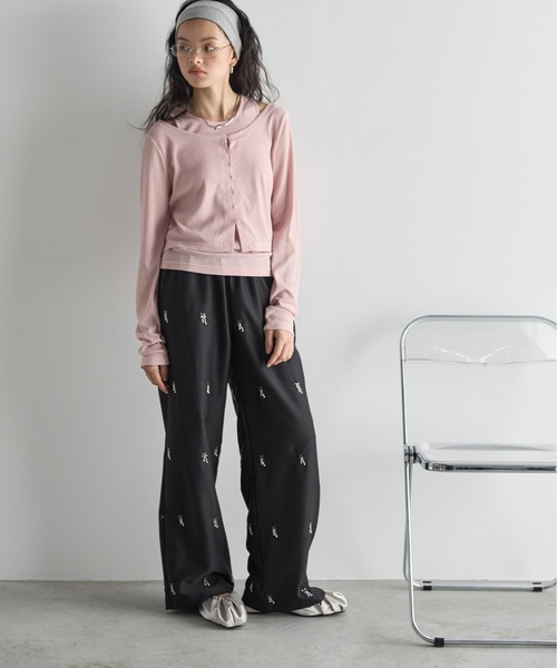 「THE YOn」 スラックス FREE サンドベージュ レディース_画像7