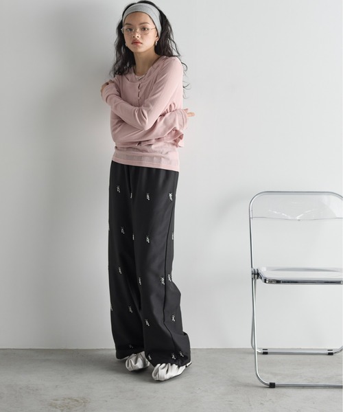 「THE YOn」 スラックス FREE サンドベージュ レディース_画像8