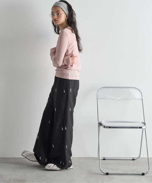 「THE YOn」 スラックス FREE サンドベージュ レディース_画像9
