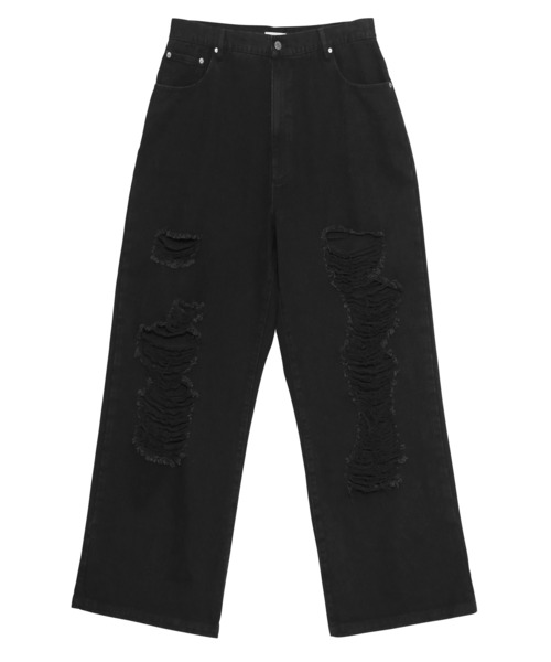 「PUNYUS」 デニムパンツ 4 ブラック レディース_画像5