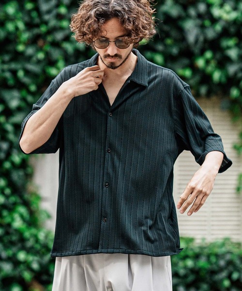 「CAMBIO」 半袖シャツ X-LARGE ブルー メンズ_画像8