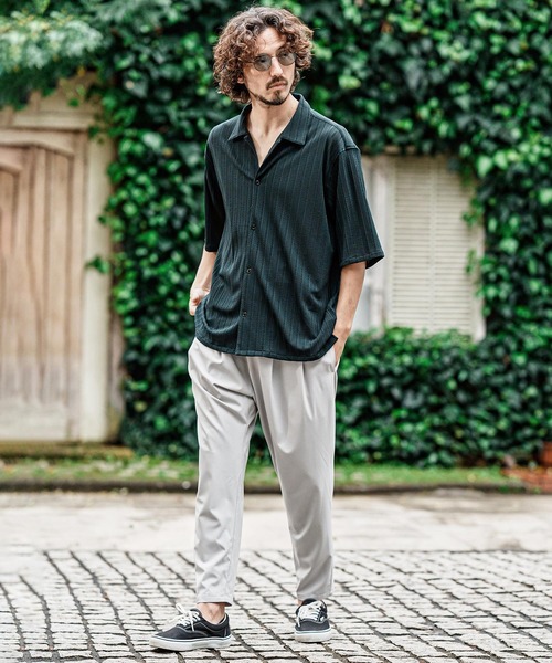 「CAMBIO」 半袖シャツ X-LARGE ブルー メンズ_画像9