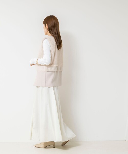 NOLLEY'S（ノーリーズ） ベスト ジレ エコファー切り替えニットジレ