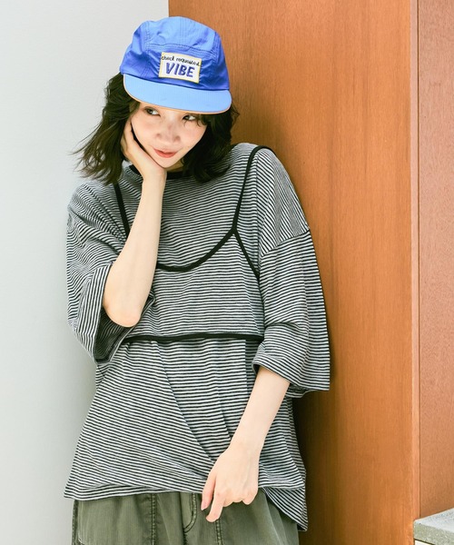 niko and…（ニコアンド） tシャツ 半袖 ブラセットボーダーTシャツ