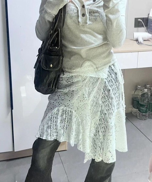 「Achic」 スカート M ホワイト レディース_画像7