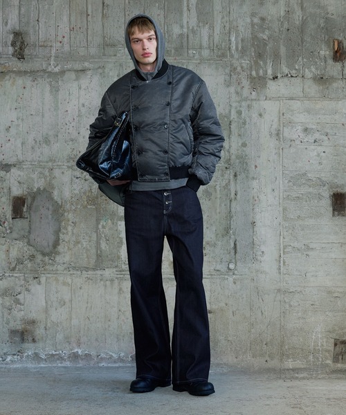 ジャケット・アウター [youll] vintage wash MA-1 Regen Glanz ma1 ma-1 vintage wash double-breasted bomber jacket