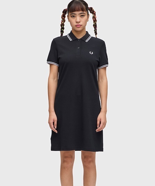 FRED PERRY ワンピース Twin Tipped Pique Dress／フレッド