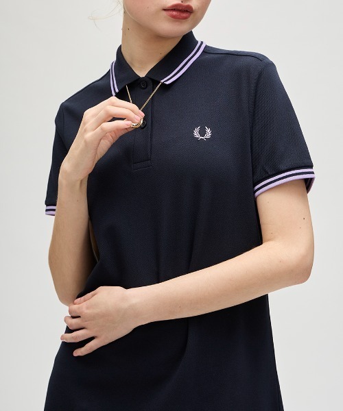 FRED PERRY ワンピース Twin Tipped Pique Dress／フレッド