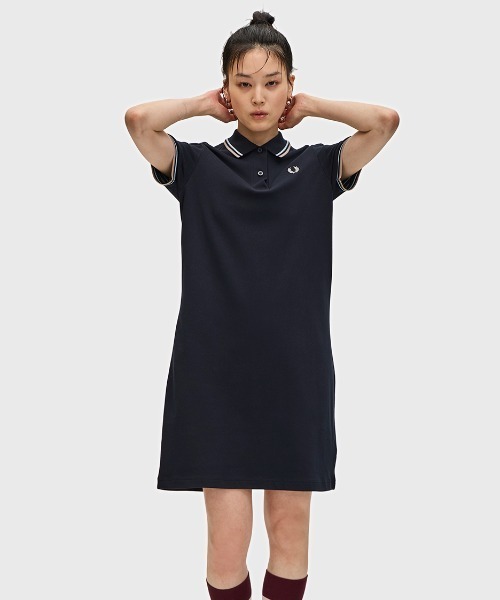FRED PERRY ワンピース Twin Tipped Pique Dress／フレッド