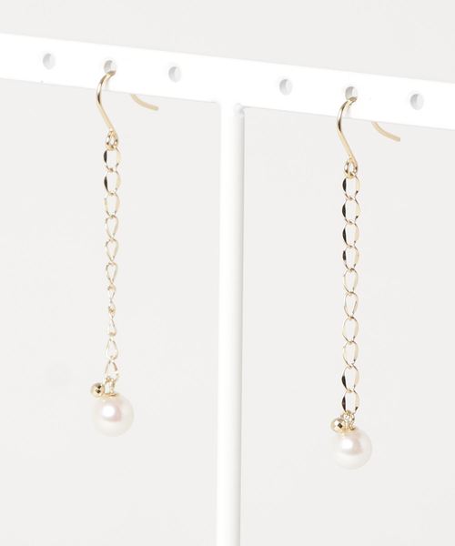 【日本製】 con affetto(ファッション) レディース K18パールピアス ピアス アクセサリー