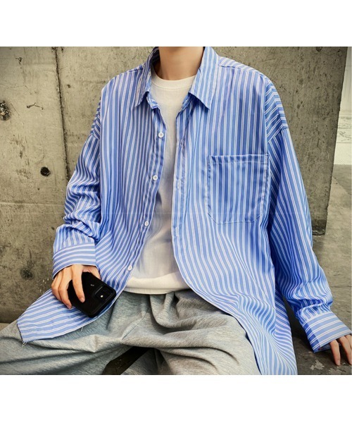 Sakka シャツ ビッグストライプシャツ メンズ : ZOZOTOWN Yahoo