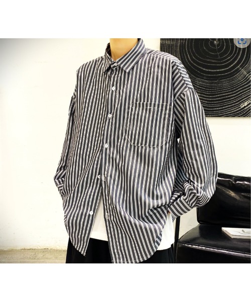 Sakka シャツ ビッグストライプシャツ メンズ : ZOZOTOWN Yahoo