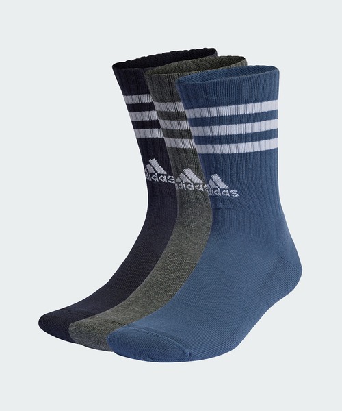 adidas（アディダス） 靴下 スリーストライプス クッション クルー