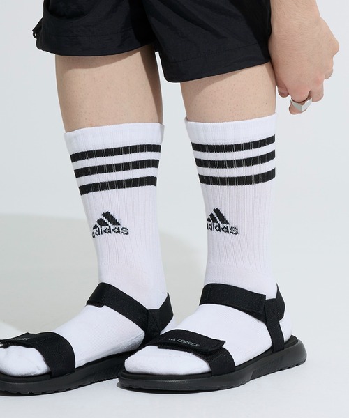 adidas（アディダス） 靴下 スリーストライプス クッション クルー
