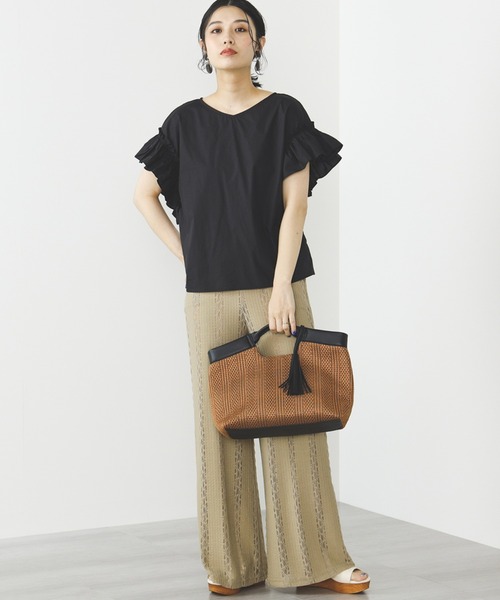 BEAMS HEART ブラウス シャツ ギャザースリーブ レディース