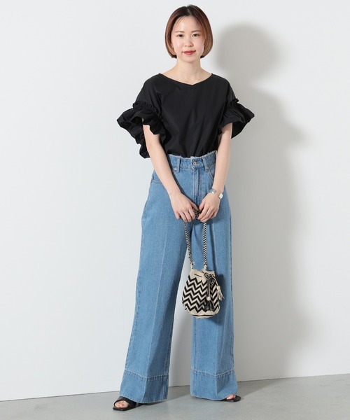 ブラウス シャツ ギャザースリーブブラウス レディース BEAMS HEART ブラウス シャツ ギャザースリーブ レディース