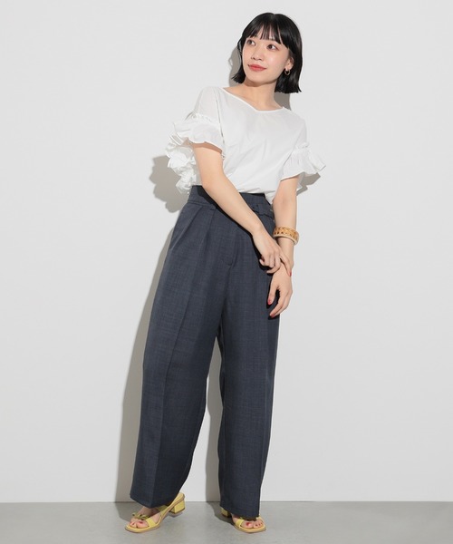 ブラウス シャツ ギャザースリーブブラウス レディース BEAMS HEART ブラウス シャツ ギャザースリーブ レディース