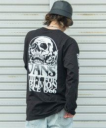 DEVICE tシャツ 「VANS」 OBNLVION SKULL LS TEE パックプリント