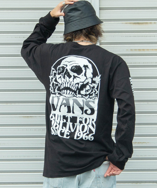 tシャツ Tシャツ メンズ 「VANS」 OBNLVION SKULL LS TEE パックプリント ロングスリープTシャツ VN00004U｜zozo｜03