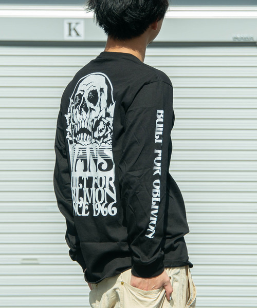 tシャツ Tシャツ メンズ 「VANS」 OBNLVION SKULL LS TEE パックプリント ロングスリープTシャツ VN00004U｜zozo｜07