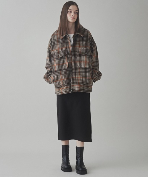 ブルゾン アウター LUCY/ニットメルトン ZIPブルゾン メンズ レディース