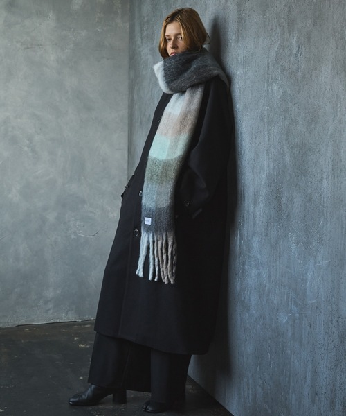 CIASENSE マフラー Large Mohair Touch Big Volume Fringe Muffler