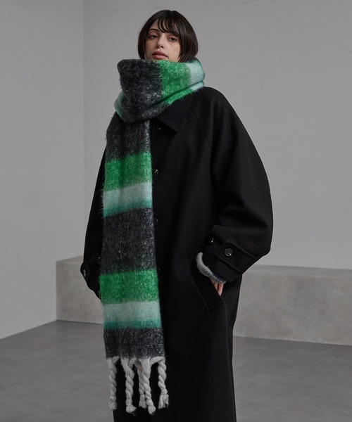 高評価アイテム CIASENSE マフラー Large Mohair Touch Big Volume Fringe 小物