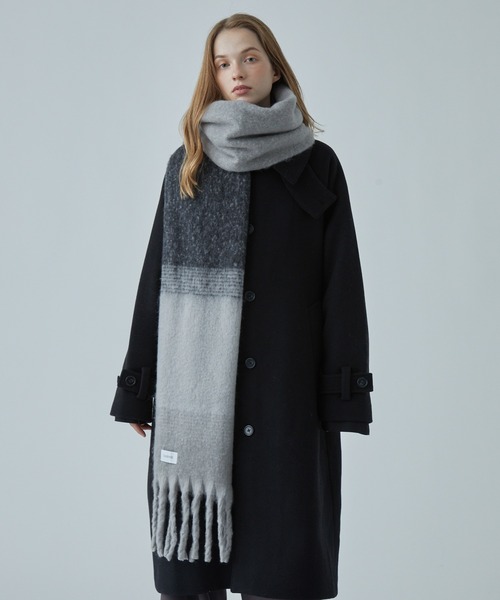 CIASENSE マフラー Large Mohair Touch Big Volume Fringe Muffler