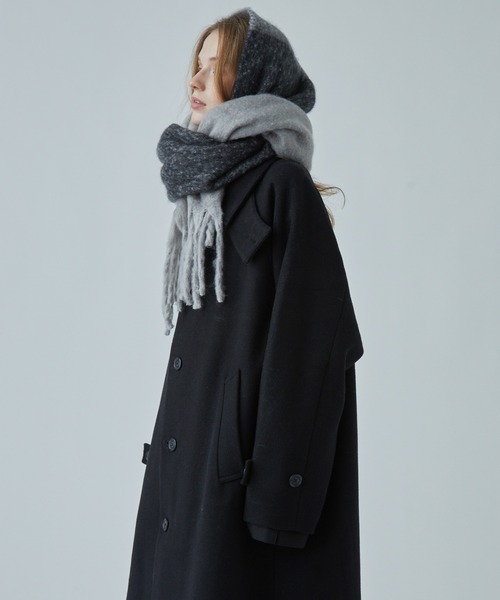 CIASENSE マフラー Large Mohair Touch Big Volume Fringe Muffler
