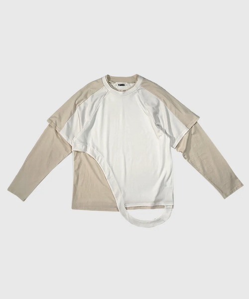 トップス VIAVANDA BICOLOR LAYERED LONG TEE VIAVANDA tシャツ BICOLOR LAYERED LONG TEE レディース : ZOZOTOWN