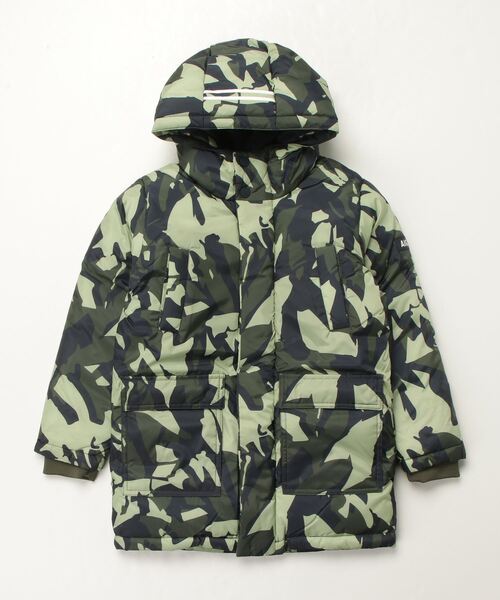 AIGLE - 落ちこむ アウター 撥水 インサレーションプリントフーデッドジャケット / パファージャケット キッズ 小わっぱ服 お坊っちゃん うしろ帯 ベビー、キッズ、マタニティ-子ども服、シューズ-コート