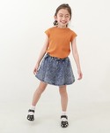 スカート ケミカルウォッシュ 1分丈 デニムス...の詳細画像3