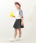 スカート ケミカルウォッシュ 1分丈 デニムス...の詳細画像4
