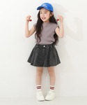 スカート ケミカルウォッシュ 1分丈 デニムス...の詳細画像5