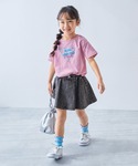 スカート ケミカルウォッシュ 1分丈 デニムス...の詳細画像1