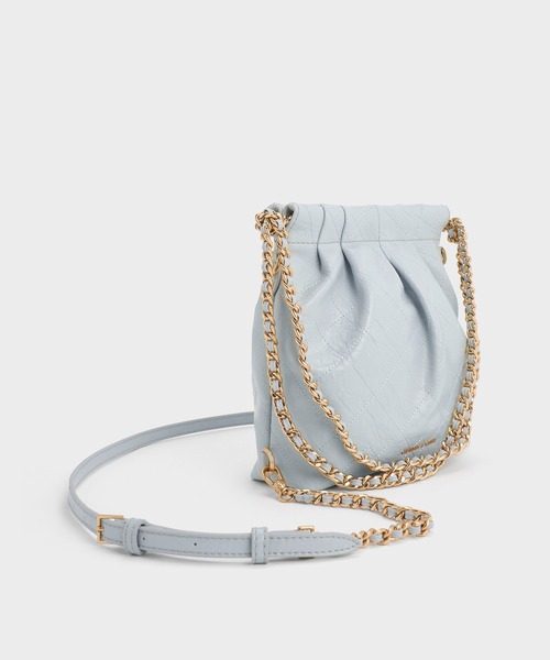 台湾 CHARLES&KEITH Duo アイレット バックパック CHARLES & KEITH◇Duo チェーンハンドル 2WAY バックパック