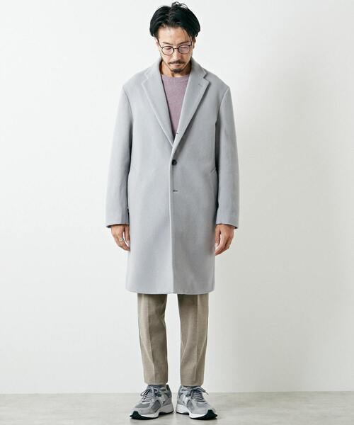 メンズメルローズ チェスターコート MEN'S MELROSE チェスターコート コート SUPER110'S ビーバー