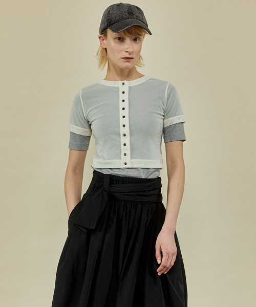 ＜Maison Special＞レイヤードチュールカーディガン MAISON SPECIAL（メゾンスペシャル）の「Layered Tulle Cardigan