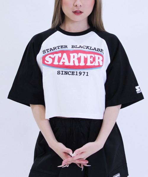 STARTER（スターター） tシャツ ショート丈 ラグランプリントTシャツ